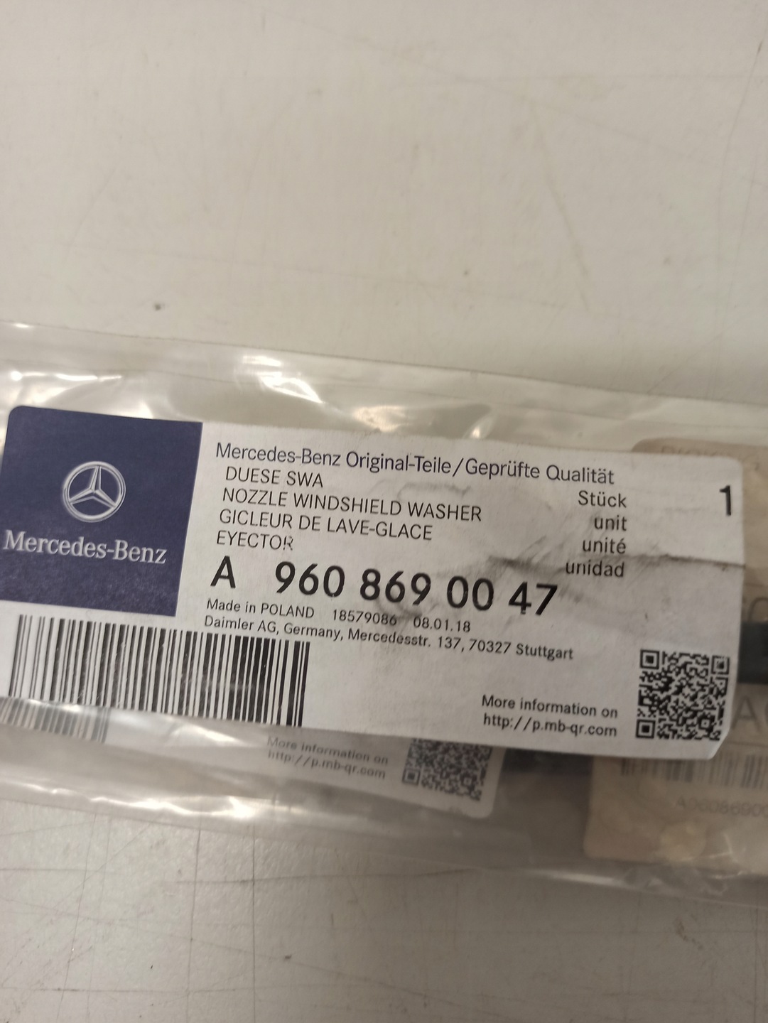 Форсунка омывателя A9608690047